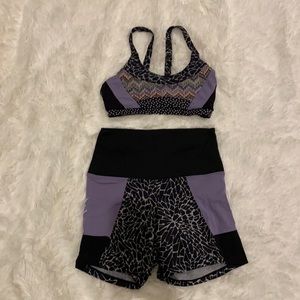 Two Piece Gym Shorts Set
